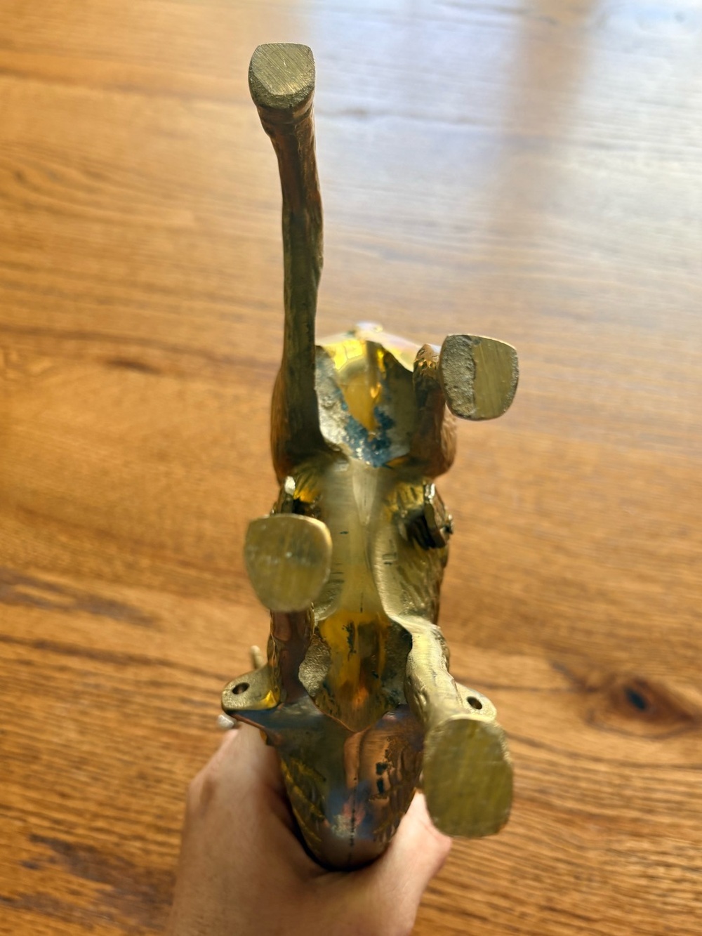 Vintage Brass deer and 2-piece sleigh- ~5.6 pounds ~19 inches long! Christmas! - Picture 3 of 15